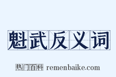 魁武反义词是什么意思的图片